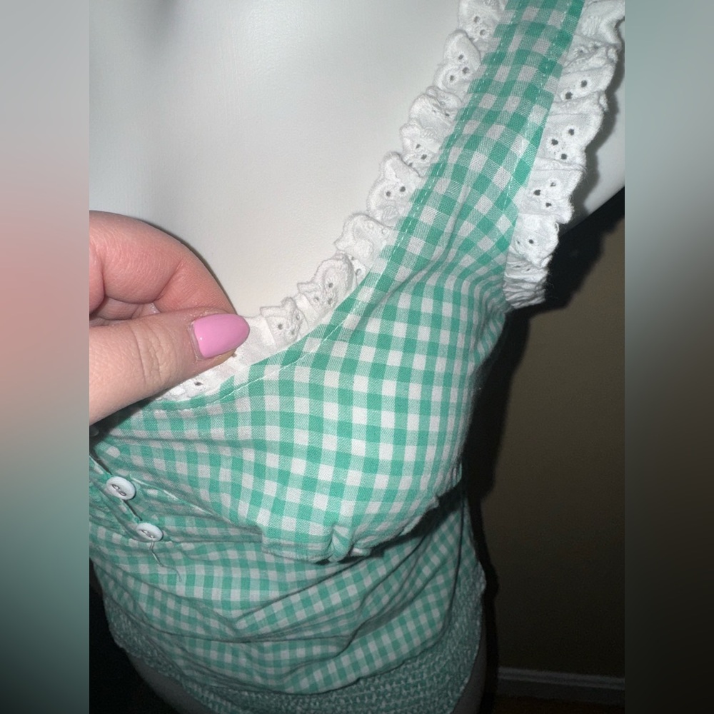 Free People Gingham Bodysuit - Picture 2 of 3